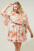 Maldonado Floral Amorcito Bell Sleeve Mini Dress Curve